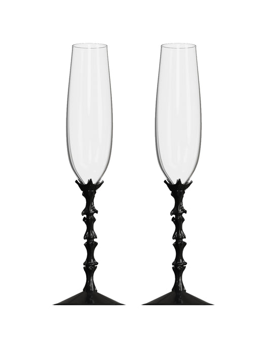 ingo Skeleton Spine Champagne Flute